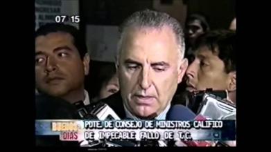 Embedded thumbnail for Ministro Luís Solari indica que el fallo del Tribunal Constitucional es impecable &gt; Videos
