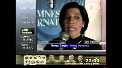 Embedded thumbnail for Entrevista a Teresa del Carpio sobre presos inocentes &gt; Videos