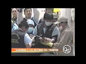 Embedded thumbnail for Se hicieron exhumaciones a las ocho víctimas reos del Frontón &gt; Videos