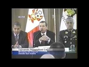 Embedded thumbnail for Conferencia de prensa del ministro del Interior, Fernando Rospigliosi &gt; Videos