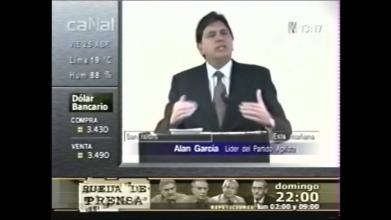 Embedded thumbnail for En conferencia de prensa, Alan García rinde homenaje a Rodrigo Franco &gt; Videos