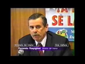 Embedded thumbnail for Declaraciones del ministro del interior, Fernando Rospigliosi, sobre el caso del pase a retiro del coronel Benedicto Jiménez &gt; Videos