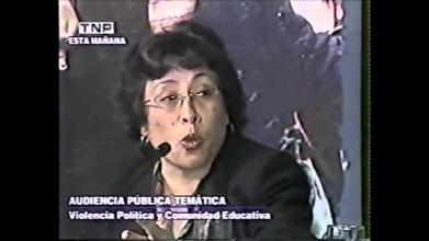 Embedded thumbnail for Testimonio de Susana Córdoba en al Audiencia Pública Temática  &gt; Videos