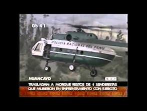 Embedded thumbnail for En Huancayo, trasladan a la morgue los restos de cuatro senderistas que murieron en el enfrentamiento  &gt; Videos