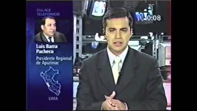 Embedded thumbnail for Comunicación con el presidente de la región Apurímac, Luís Pacheco  &gt; Videos