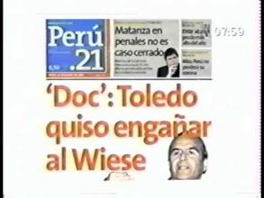 Embedded thumbnail for Titular del diario Perú 21 sobre el caso de los penales &gt; Videos