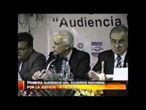 Embedded thumbnail for Informe sobre la primera audiencia del Acuerdo Nacional por la Justicia en Ayacucho  &gt; Videos