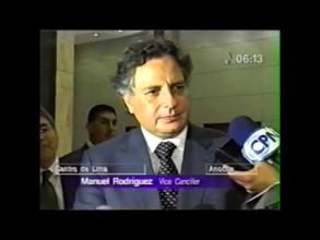 Embedded thumbnail for Vicecanciller Manuel Rodríguez Cuadros explicó cómo la Agencia Peruana de Cooperación Internacional  podría buscar ayuda para las víctimas de la violencia &gt; Videos