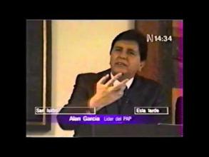 Embedded thumbnail for Declaraciones en diferido desde San Isidro de Alan García Pérez quien ha presentado dos proyectos de ley &gt; Videos