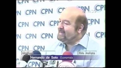 Embedded thumbnail for Declaraciones de Hernando de Soto sobre situación de los campesinos cocaleros de la Aguaytía &gt; Videos