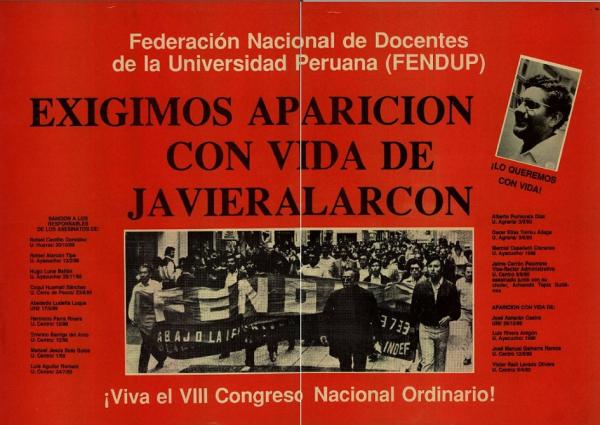 Exigimos aparición con vida de Javier Alarcón