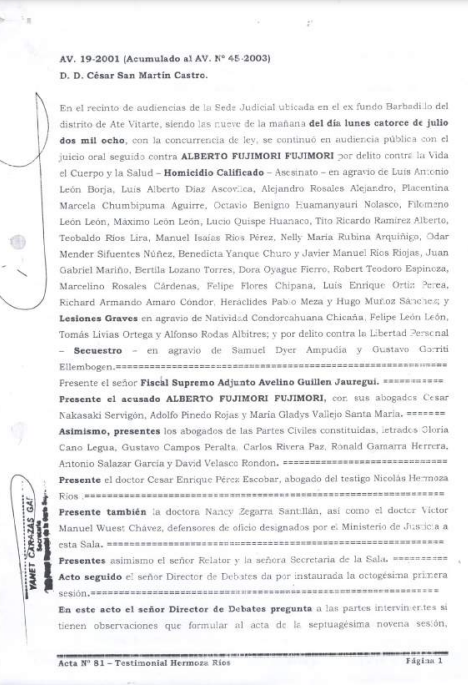 Acta 81_Testimonial Nicolás Hermoza Rios 14 07 2008