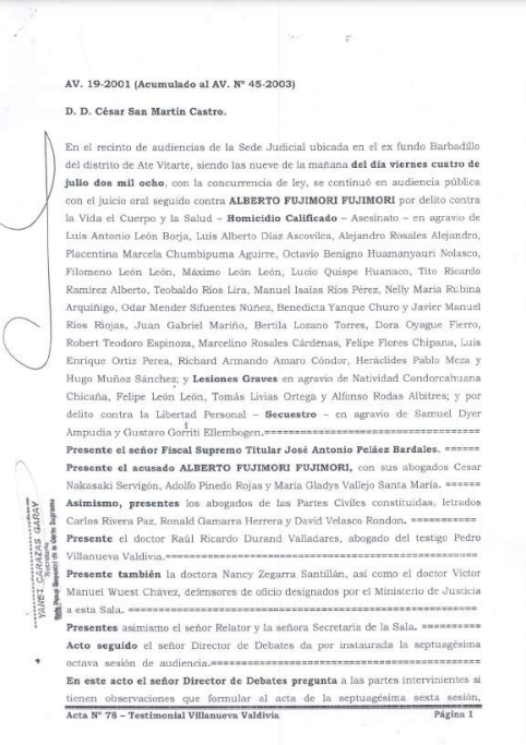 Acta 78_Testimonial Villanueva Valdivia 04 07 2008