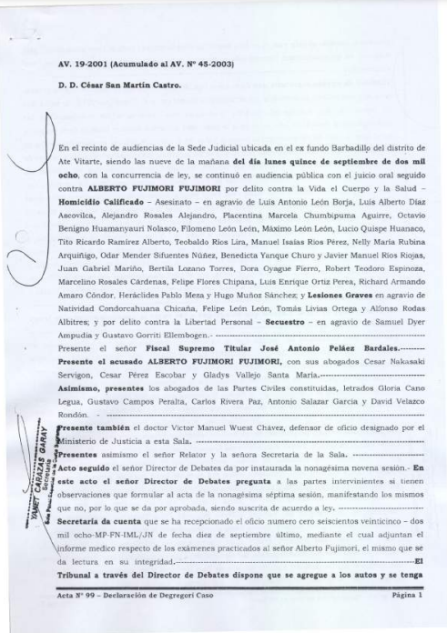 Acta 99_Testimonio de Carlos Iván Degregori 15 09 2008
