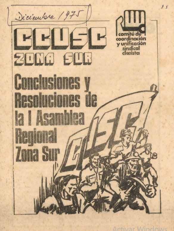 Diciembre 1975 Conclusiones y resoluciones de la I Asamblea Regional