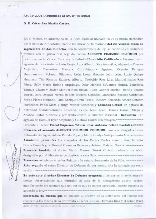 Acta 96_Testimonio de Jose Luis Garcia 05 09 2008