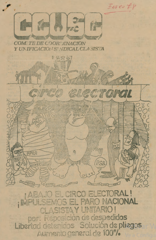 7 enero 1978 Abajo el circo electoral