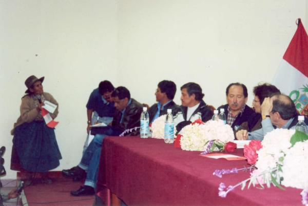 Reunión de los comisionados con pobladores de Tambo - Huancayo