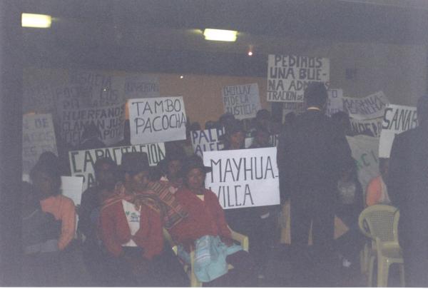 Reunión de los Comisionados con Familiares de Victimas en Pampas - Junín