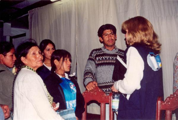 Reunión con familiares y victimas de la violencia de Apurímac