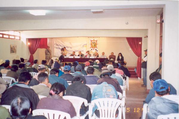 Conferencia pública de comisionados - Consejo Distrital de Lircay - Huancavelica