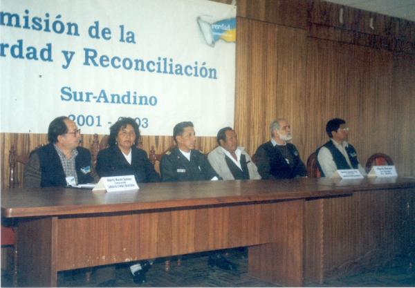 Conferencia pública de comisionados - Salón consistorial de la Municipalidad de Azángaro