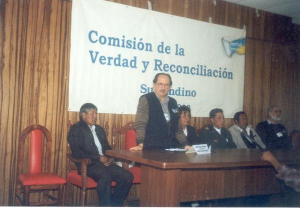 Conferencia pública de comisionados - Salón consistorial de la Municipalidad de Azángaro