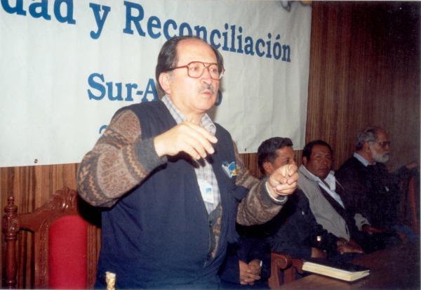 Conferencia pública de comisionados - Salón consistorial de la Municipalidad de Azángaro