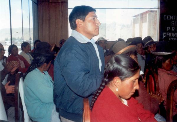 Conferencia pública de comisionados - Salón consistorial de la Municipalidad de Azángaro