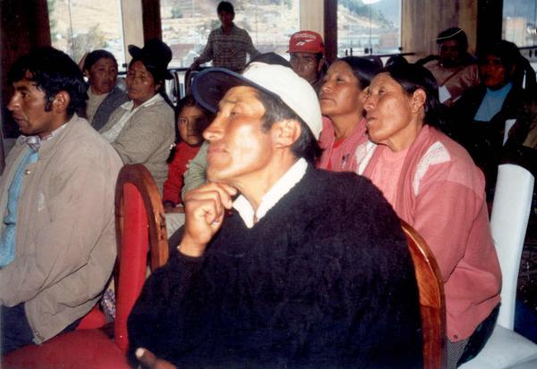 Conferencia pública de comisionados - Salón consistorial de la Municipalidad de Azángaro