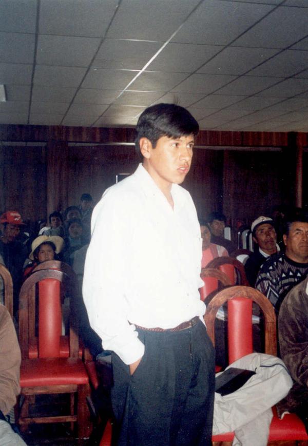 Conferencia pública de comisionados - Salón consistorial de la Municipalidad de Azángaro