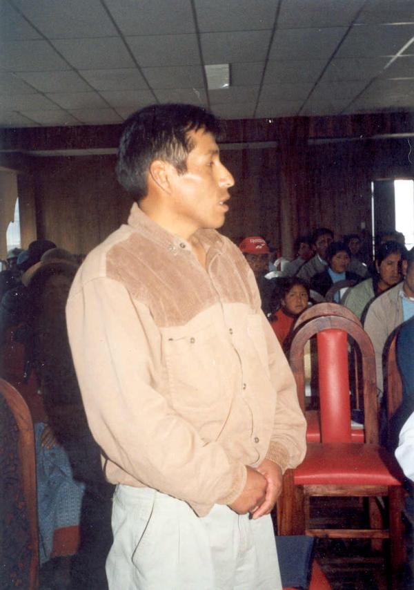 Conferencia pública de comisionados - Salón consistorial de la Municipalidad de Azángaro