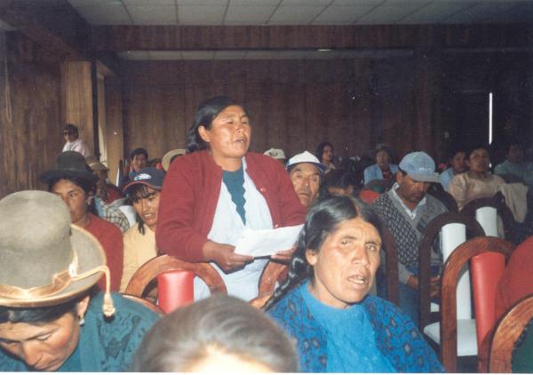 Conferencia pública de comisionados - Salón consistorial de la Municipalidad de Azángaro