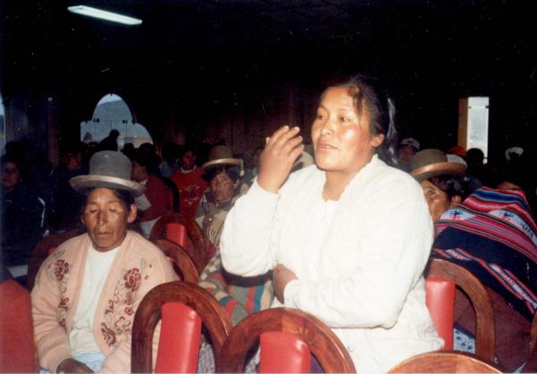 Conferencia pública de comisionados - Salón consistorial de la Municipalidad de Azángaro