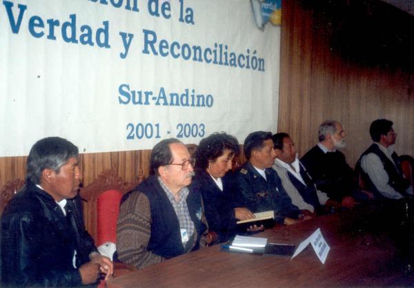 Conferencia pública de comisionados - Salón consistorial de la Municipalidad de Azángaro