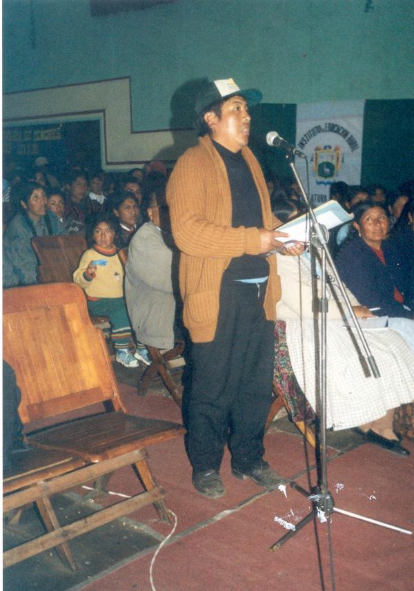 Conferencia pública de comisionados - Teatro Municipal de Ayaviri