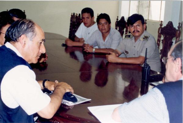 Reunión de los comisionados con autoridades locales de Huánuco