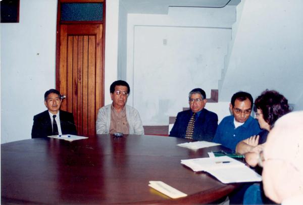 Reunión de los comisionados con autoridades locales y estudiantes de Ancash