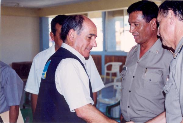 Reunión de los comisionados con Fuerzas Policiales en Tarapoto