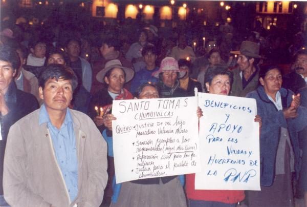 Vigilia de acogida a las víctimas en Cusco