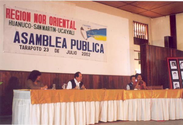 Desarrollo de asamblea pública en Tarapoto