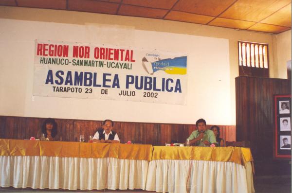 Desarrollo de asamblea pública en Tarapoto