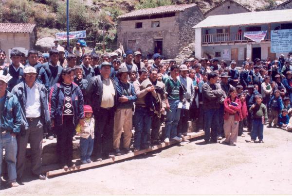 Clausura de la asamblea pública de Chungui- Ayacucho
