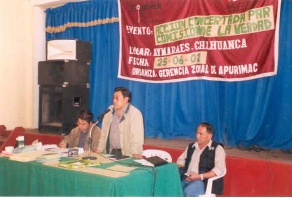 Acción concertada entre la Comisión de la Verdad y Reconciliación y PAR - Apurímac