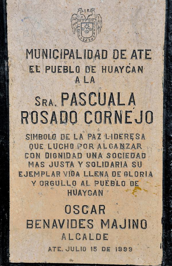 16. Placa a Pascuala Rosado