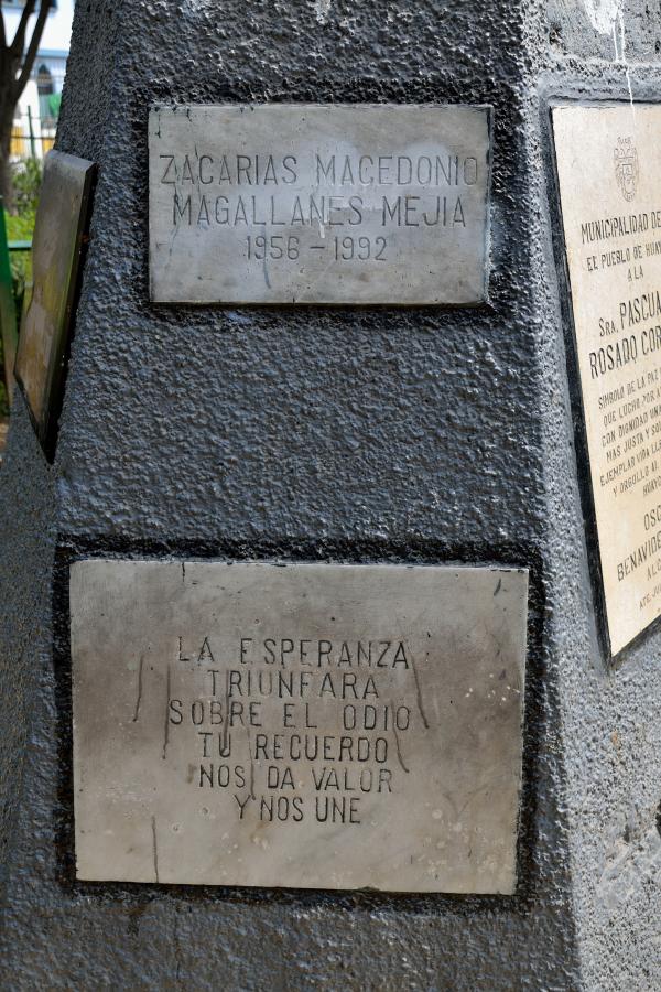 18. Placa Zacarías Macedonio Magallanes Mejía
