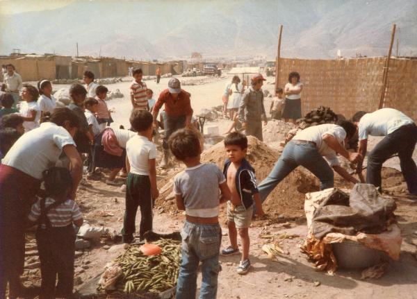 Actividades organizadas por los desplazados en Huaycán