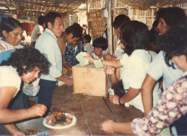 Actividades organizadas por los desplazados en Huaycán