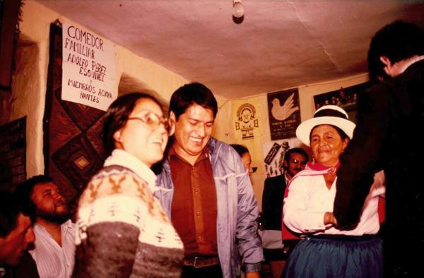 Reunión entre miembros del Anfasep y miembros del grupo de solidaridad con el Perú