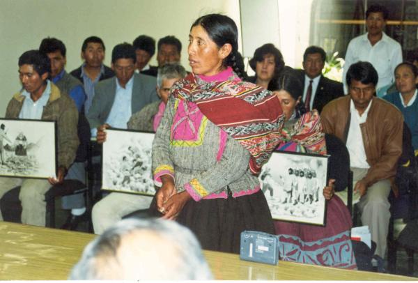 Visita de Alcalde y Familiares de Victimas de Chumbivilcas a Miembros de la Comisión de Verdad y Reconciliación